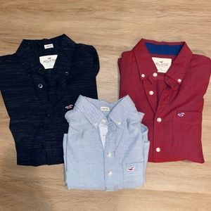 Hollister Long Sleeve Button-Down Shirts/3 in total/Size SMALL